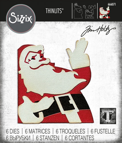 Tim Holtz Sizzix thinlits dies - Retro Santa