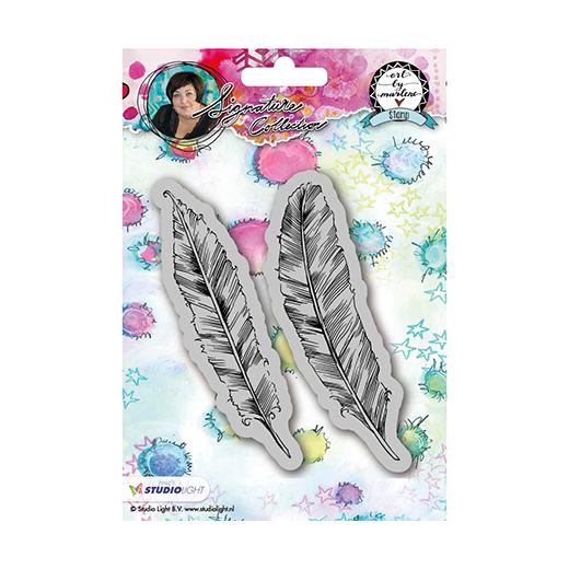 Art by Marlene signature collection stamp - Feathers