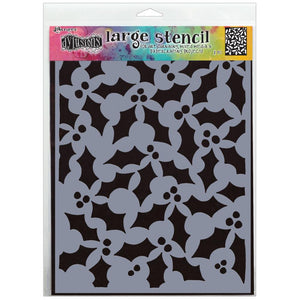 Dyan Reaveley 9"x12" stencil - Jolly Holly