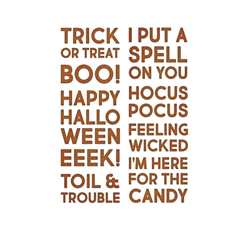 Tim Holtz Alterations thinlits dies - Bold text Halloween