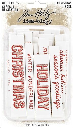 Tim Holtz idea-ology - Quote chips: Christmas 2019