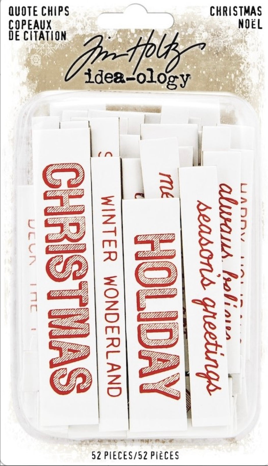 Tim Holtz idea-ology - Quote chips: Christmas 2019