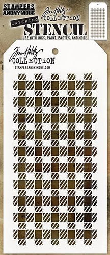 Tim Holtz layering stencil - Gingham