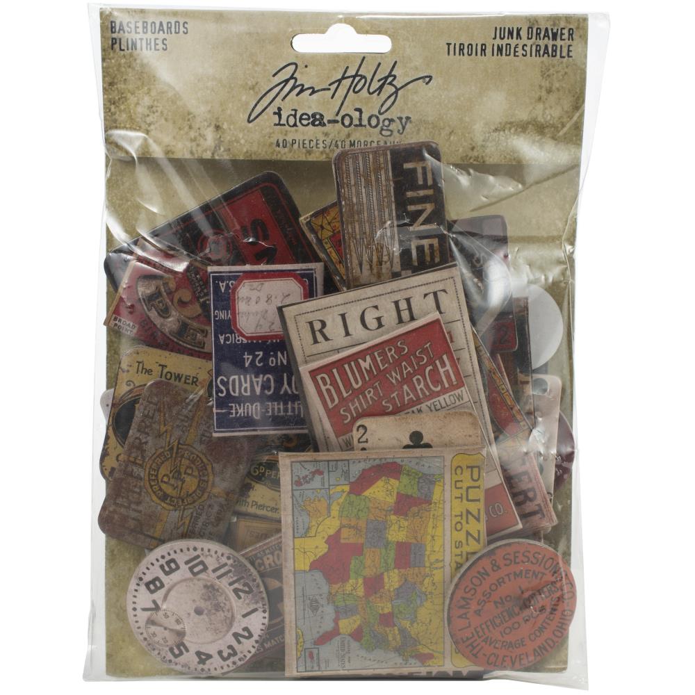 Tim Holtz Idea-Ology Baseboards - Junk drawer