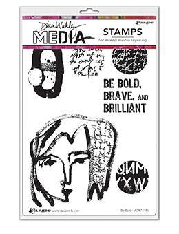 Dina Wakley cling stamp - Be Bold