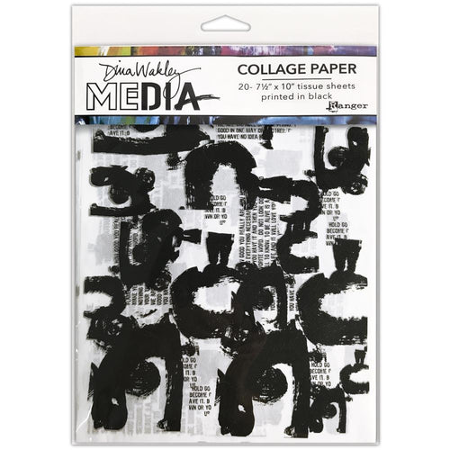 Dina Wakley collage paper - Painted marks