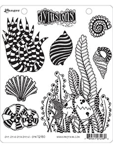 Dylusions Cling Stamp - She sells sea shells