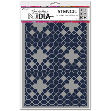 Dina Wakley Stencil - Floor pattern