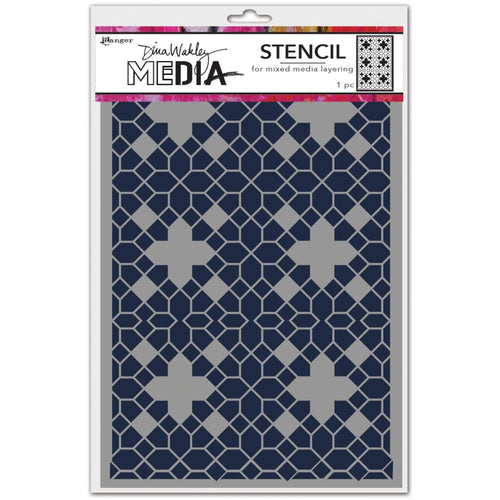 Dina Wakley Stencil - Floor pattern