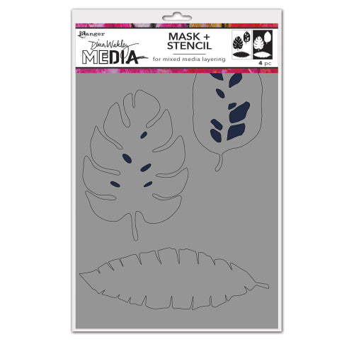 Dina Wakley Mask and stencil - Tropical masks