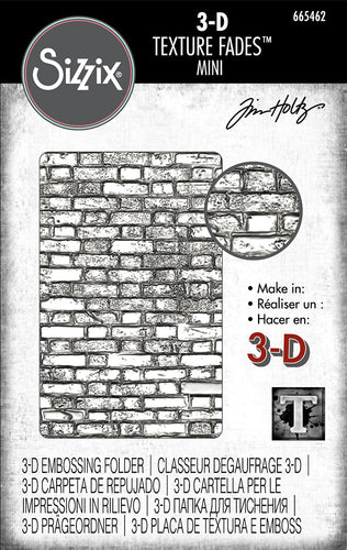 Tim Holtz Texture Fades 3D Embossing Folder - Brickwork Mini