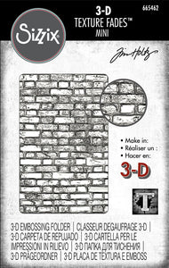 Tim Holtz Texture Fades 3D Embossing Folder - Brickwork Mini