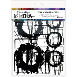 Dina Wakley transparencies - Frames and figures set 1