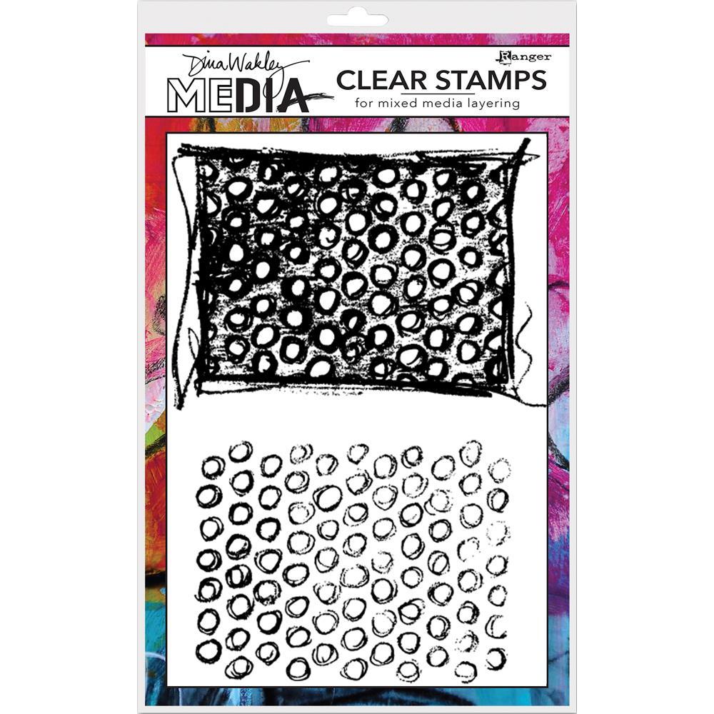 Dina Wakley cling stamp - Scribbly circles