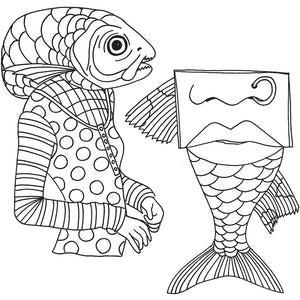 Dylusions Cling Stamp - Fish Face