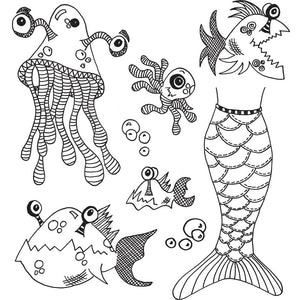 Dyan Reaveley Cling Stamp - Plenty Of Fish in the Sea