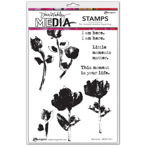 Dina Wakley cling stamp - Moments