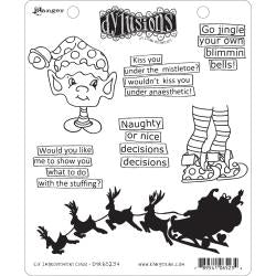Dylusions Cling Stamp - Elf improvement class