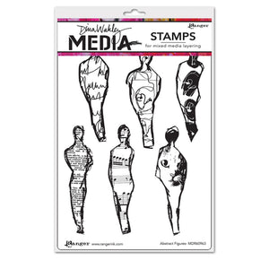 Dina Wakley cling stamp - Abstract figures