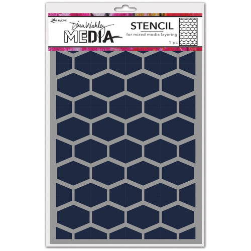 Dina Wakley Stencil - 9”x6” Lattice