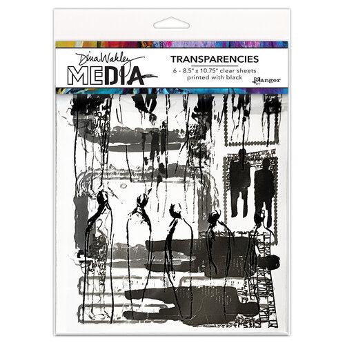 Dina Wakley transparencies - Frames and figures set 2