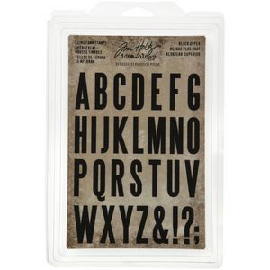Tim Holtz idea-ology cling foam stamps - Block upper