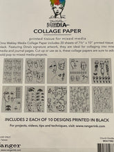 Dina Wakley collage paper - Church doodles