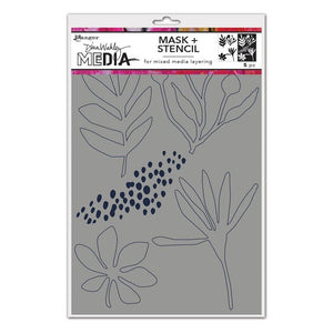 Dina Wakley Mask and stencil - Things that Grow