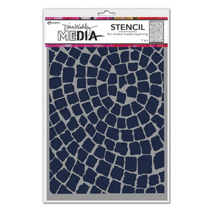 Dina Wakley Stencil - Mosaic circle